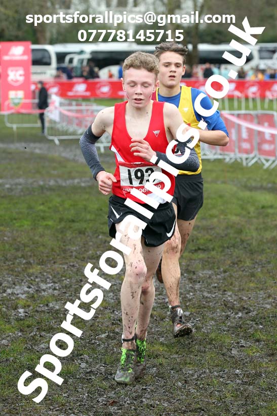 Junior boys, 2020 New Balance English Schools Champs., Sefton Park, Liverpool. Photo: David T. Hewitson/Sports for All Pics